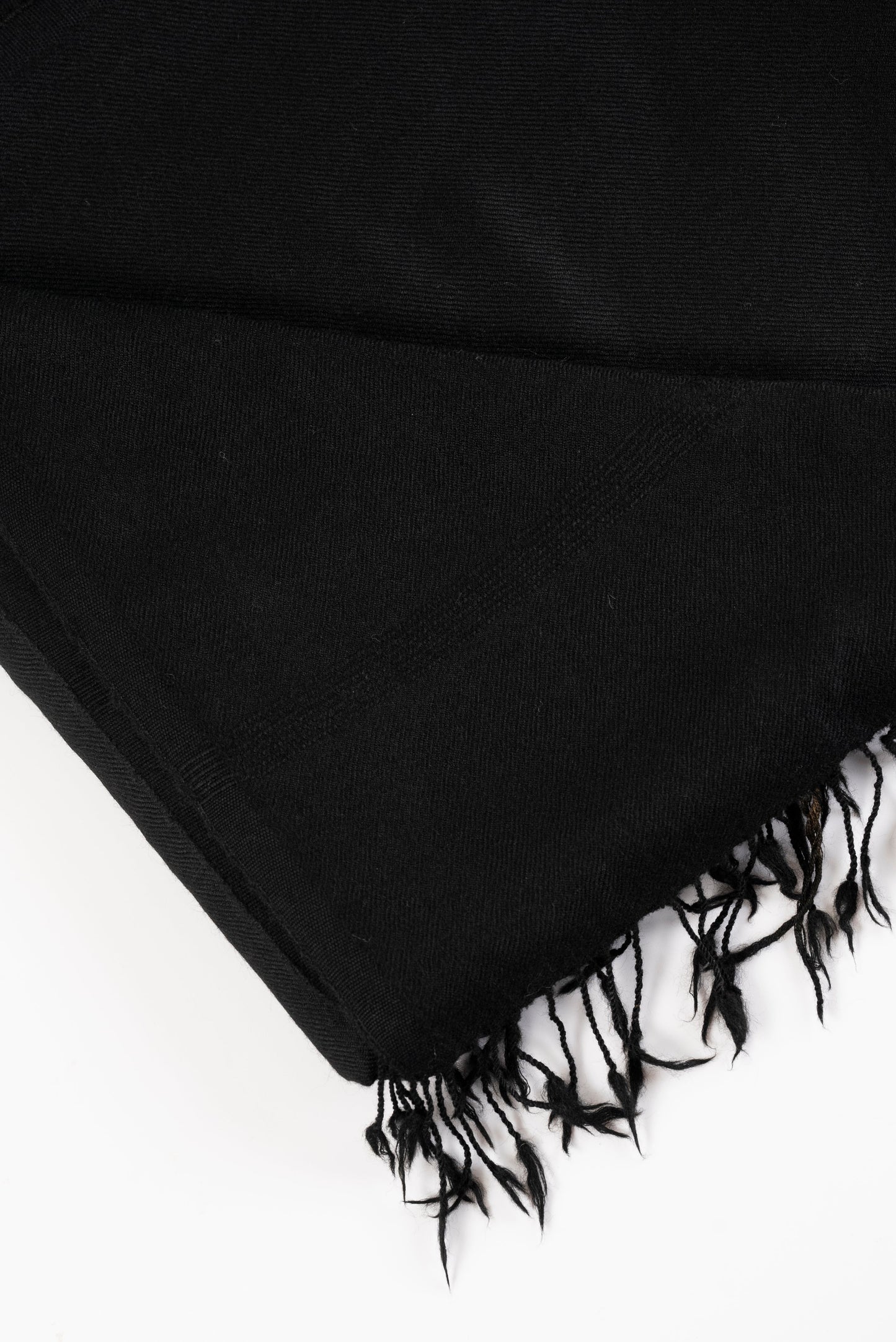 Swati Special Plain Wool Shawl Black